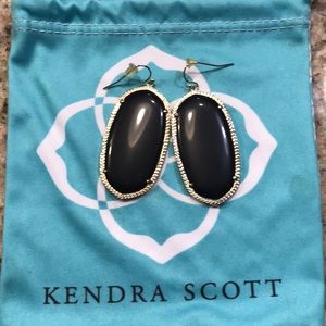 Kendra Scott Danielle Black Gold Earrings